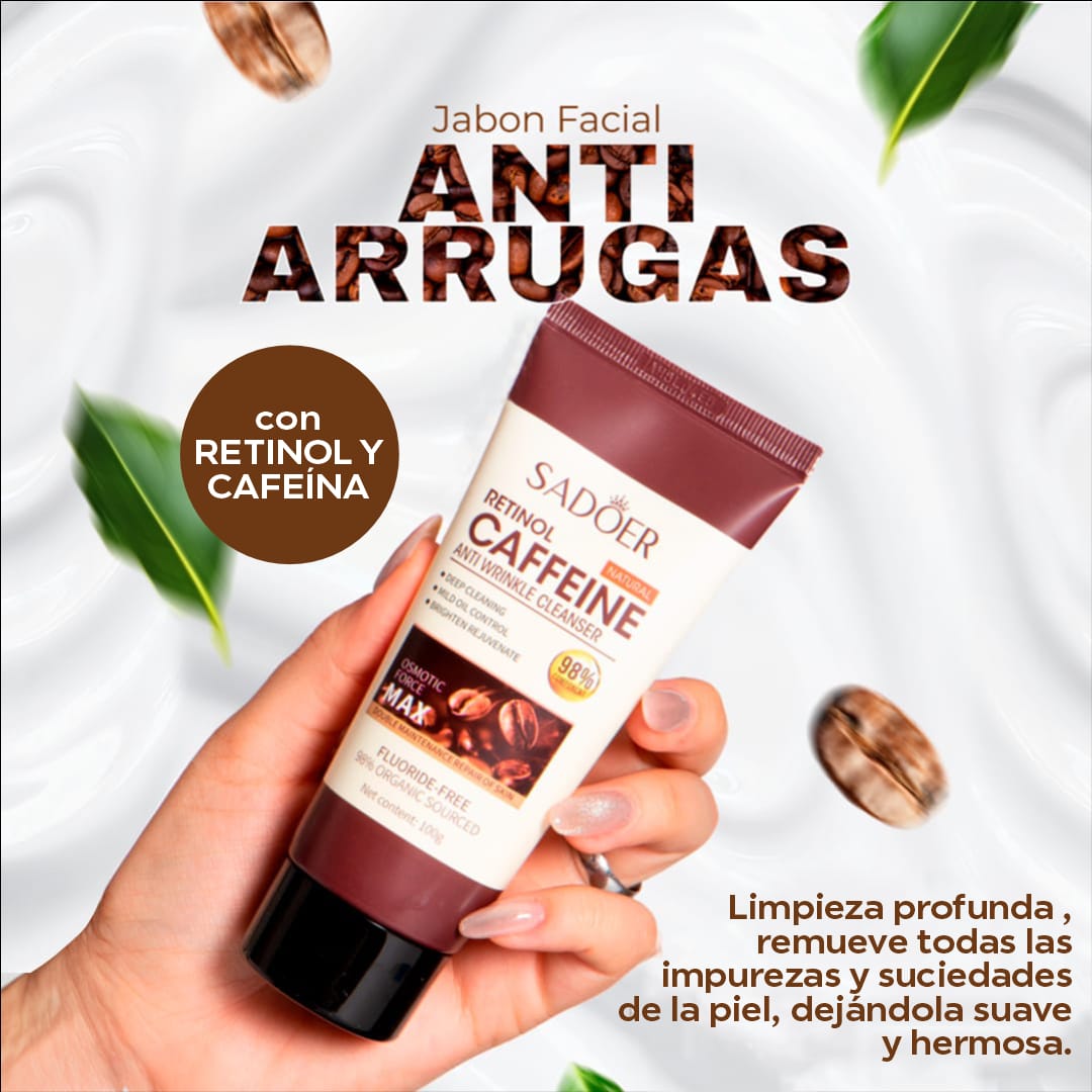 Cafetinol Jabón con Café y Retinol: Rejuvenece, Limpia & Repara