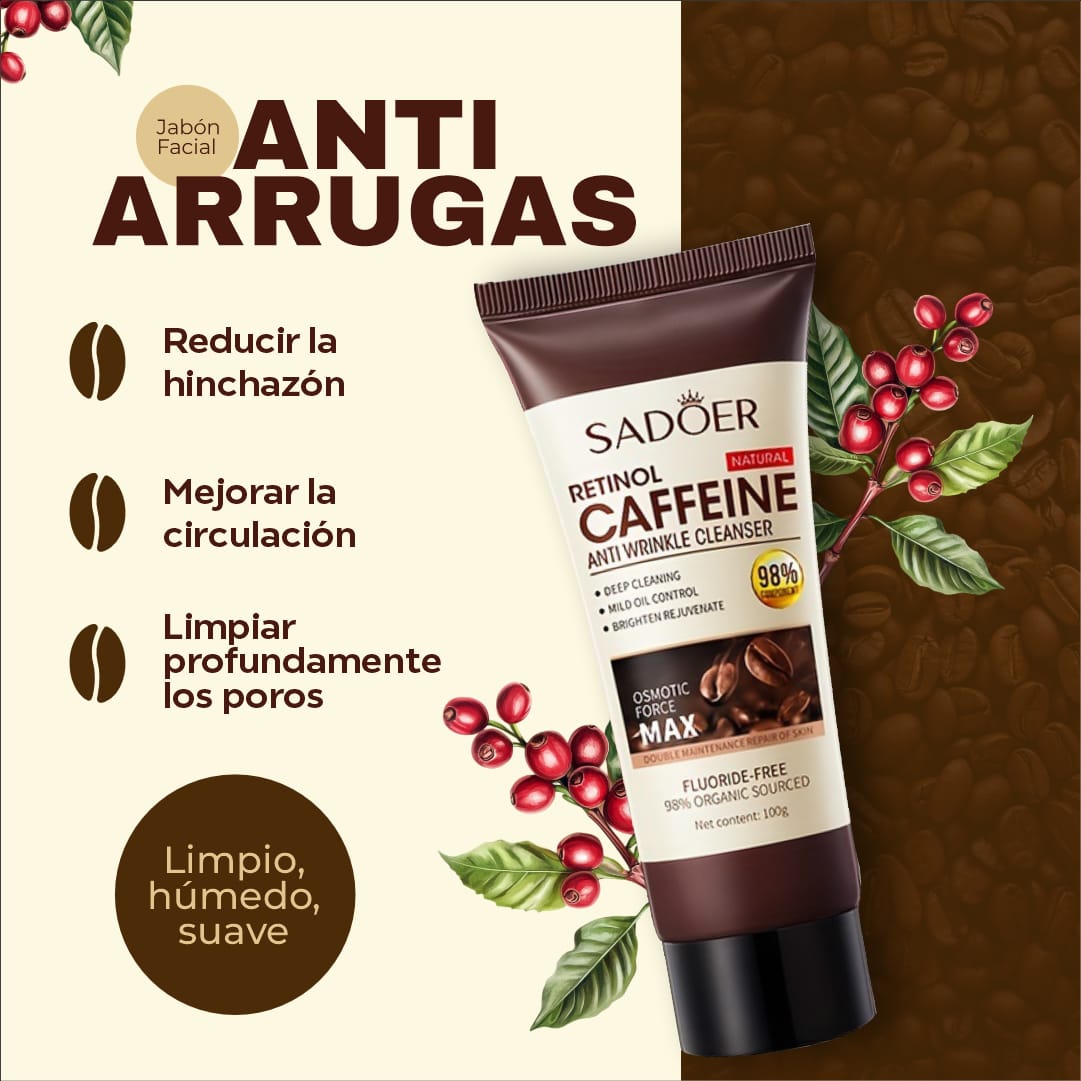 Cafetinol Jabón con Café y Retinol: Rejuvenece, Limpia & Repara