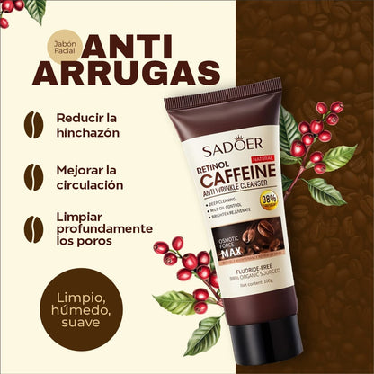 Cafetinol Jabón con Café y Retinol: Rejuvenece, Limpia & Repara